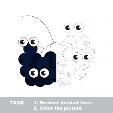 Berry renkli boğ. Vektör izleme oyunu.