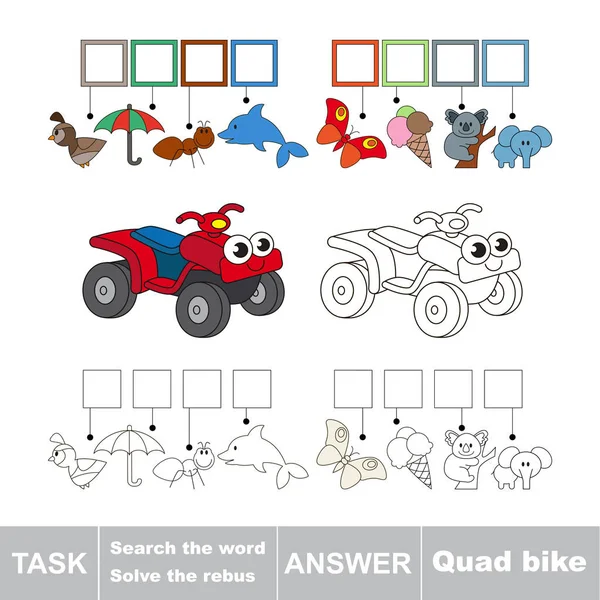 Rechercher le mot Quad Bike — Image vectorielle