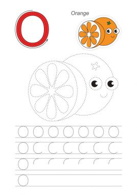 İzleme için mektup O. Orange oyunu.