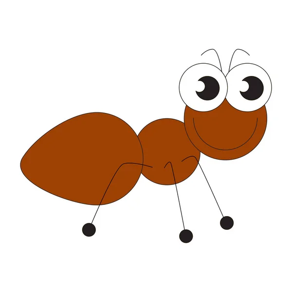 Bande dessinée fourmi brune . — Image vectorielle