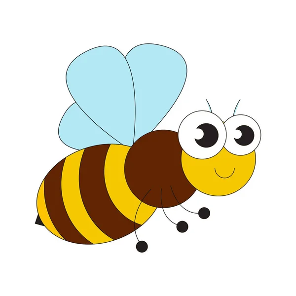 Dessin animé abeille miel. — Image vectorielle