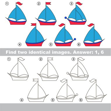 Görsel oyun. Araçların gizli çift bulmak.