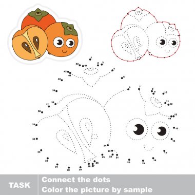 Komik hurma. Vektör sayı oyunu.