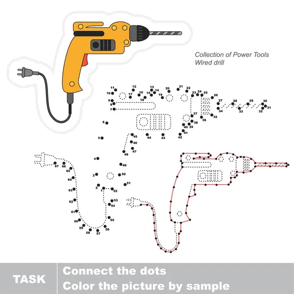 Elektrowerkzeug. Motorwerkzeuge. Vektorzahlen Spiel. — Stockvektor