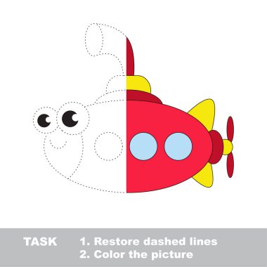 Oyuncak çocuk taşıma renkli olabilir. Vektör izleme oyunu.