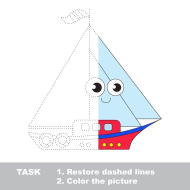 Oyuncak çocuk taşıma renkli olabilir. Vektör izleme oyunu.