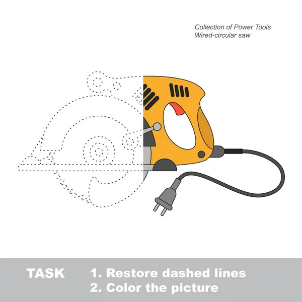 电动工具是彩色。矢量跟踪游戏. — 图库矢量图片