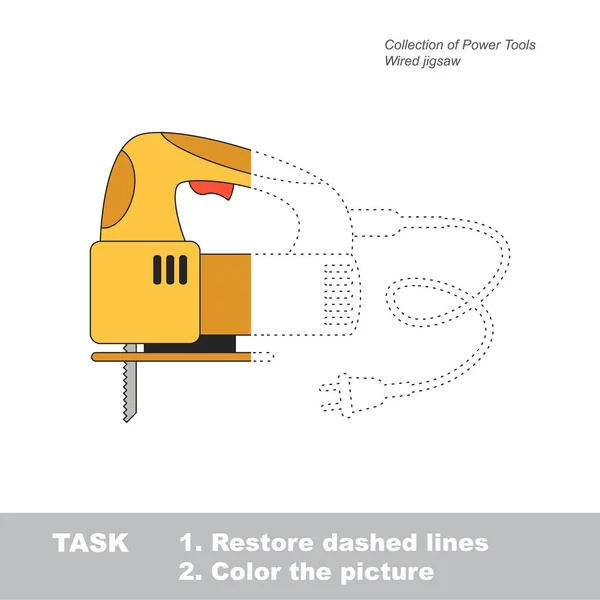 电动工具是彩色。矢量跟踪游戏. — 图库矢量图片