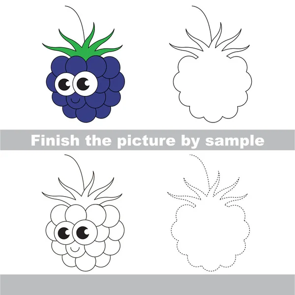 Berry. Drawing worksheet. — Stock Vector