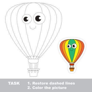 Aerostat izlenecek. Vektör izleme oyunu.