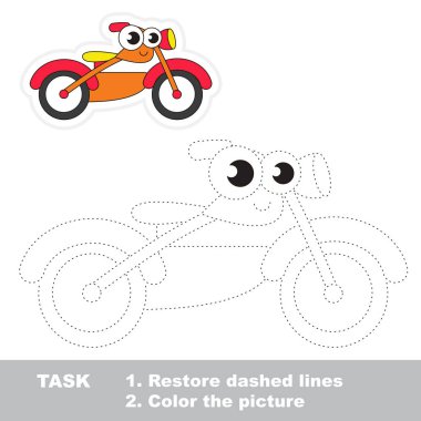 Bisiklet izlenecek. Vektör izleme oyunu.