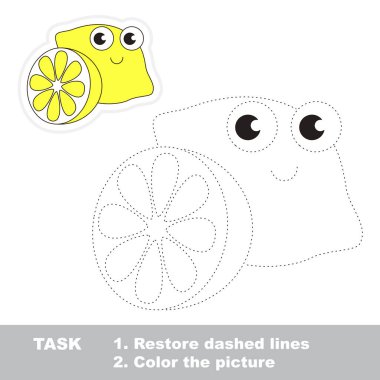 Komik limon izlenecek. Vektör izleme oyunu.