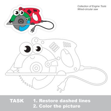 Oyun motoru aracı için izleme. Elektrikli el aletleri kümesinden nesne.