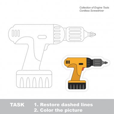 Oyun motoru aracı için izleme. Elektrikli el aletleri kümesinden nesne.