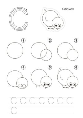 Çizim eğitimi için mektup.