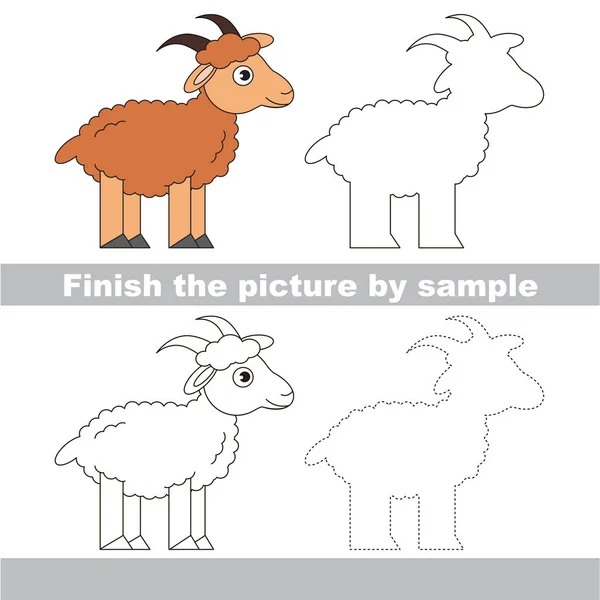 Hoja de trabajo de dibujo para niños para completar la imagen por muestra . — Vector de stock