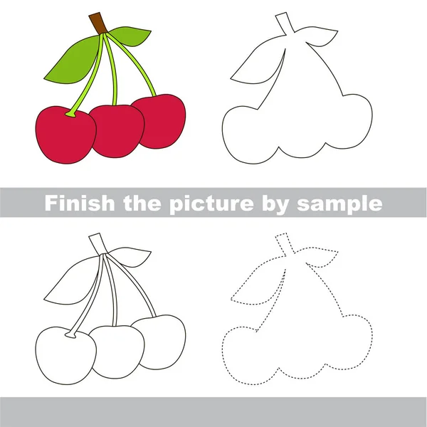 Foglio di lavoro di disegno del bambino per completare il quadro per campione . — Vettoriale Stock
