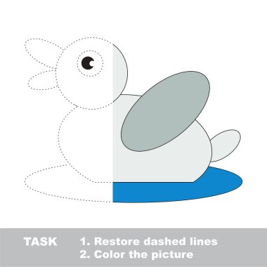 Okul öncesi çocuklar için vektör izleme eğitim oyunu.