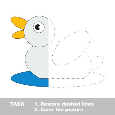 Okul öncesi çocuklar için vektör izleme eğitim oyunu.