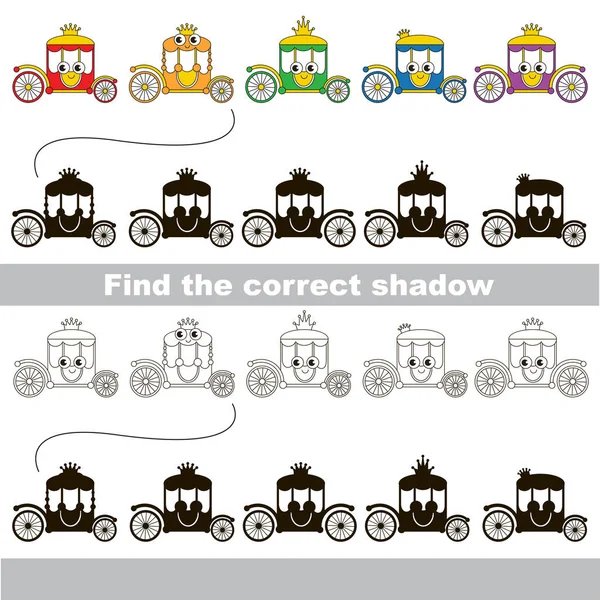 Encontrar la sombra correcta para cada objeto, el niño juego . — Vector de stock