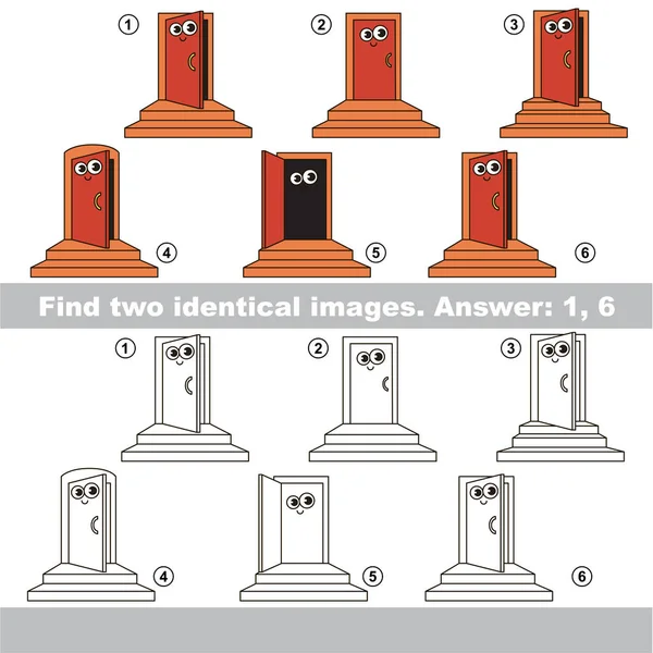 Juego visual para que los niños encuentren un par de objetos ocultos . — Vector de stock