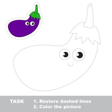 Okul öncesi çocuklar için vektör izleme eğitim oyunu.