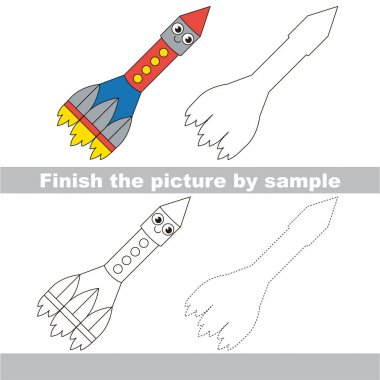 Çalışma sayfası tarafından örnek için tam bir resim çizim çocuk.
