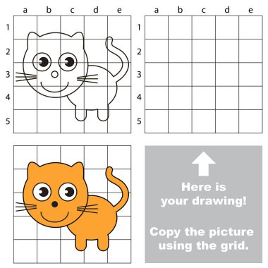 Kılavuz, basit eğitim çocuk oyunu kullanarak resim kopyalama.