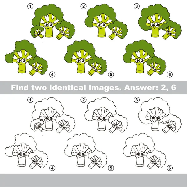 Juego visual para que los niños encuentren un par de objetos ocultos . — Vector de stock