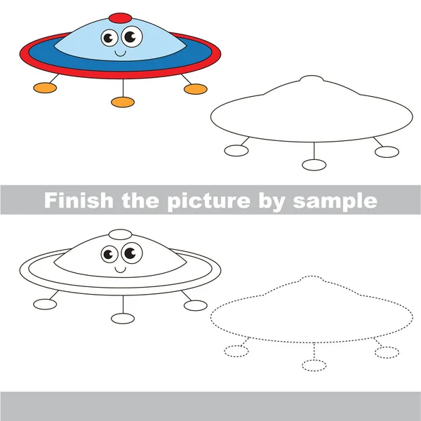 Planilha de desenho infantil para completar a imagem por amostra . —  Vetores de Stock