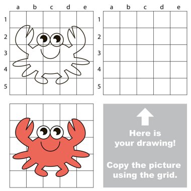 Kılavuz, basit eğitim çocuk oyunu kullanarak resim kopyalama.