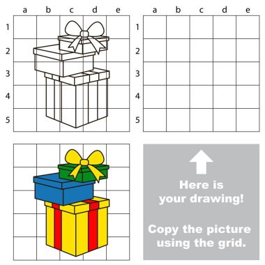 Kılavuz, basit eğitim çocuk oyunu kullanarak resim kopyalama.