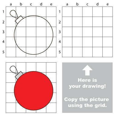 Kılavuz, basit eğitim çocuk oyunu kullanarak resim kopyalama.