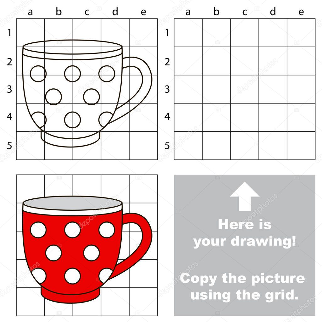 Copy the image using grid, the simple educational kid game.