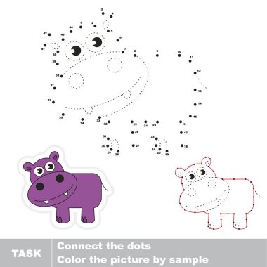 Okul öncesi çocuklar için vektör izleme eğitim oyunu.