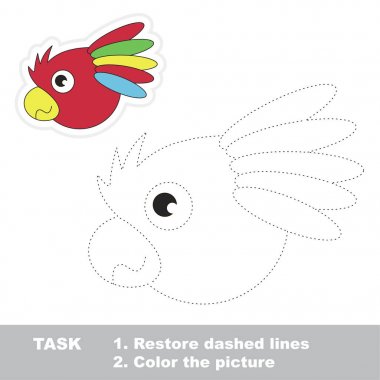 Okul öncesi çocuklar için vektör izleme eğitim oyunu.