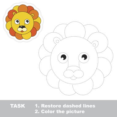 Okul öncesi çocuklar için vektör izleme eğitim oyunu.