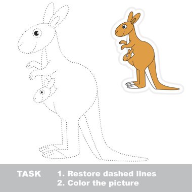 Okul öncesi çocuklar için vektör izleme eğitim oyunu.