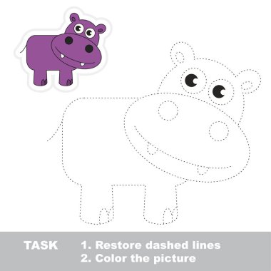 Okul öncesi çocuklar için vektör izleme eğitim oyunu.