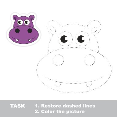 Okul öncesi çocuklar için vektör izleme eğitim oyunu.