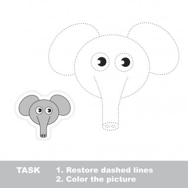 Okul öncesi çocuklar için vektör izleme eğitim oyunu.