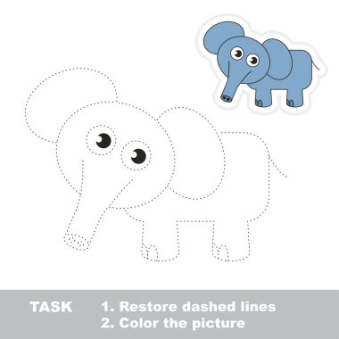 Okul öncesi çocuklar için vektör izleme eğitim oyunu.