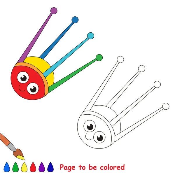 Pagina pentru a fi colorat, joc educațional simplu pentru copii . — Vector de stoc