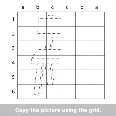 Okul öncesi çocuklar için vektör izleme eğitim oyunu.
