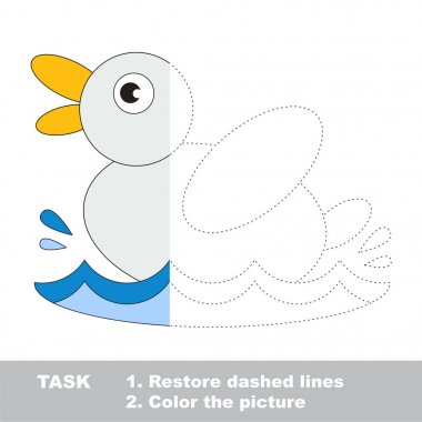 Okul öncesi çocuklar için vektör izleme eğitim oyunu.