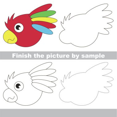 Çalışma sayfası tarafından örnek için tam bir resim çizim çocuk.