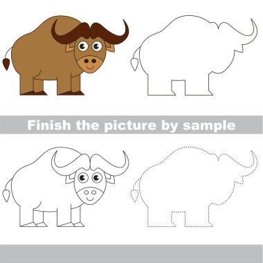 Çalışma sayfası tarafından örnek için tam bir resim çizim çocuk.