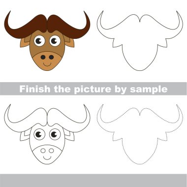 Çalışma sayfası tarafından örnek için tam bir resim çizim çocuk.