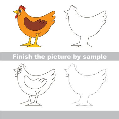 Çalışma sayfası tarafından örnek için tam bir resim çizim çocuk.