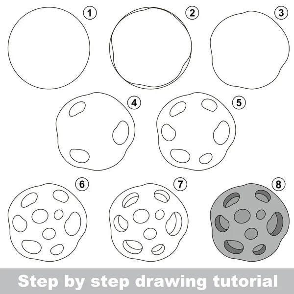 Tutoriel de dessin pour enfants d'âge préscolaire . — Image vectorielle